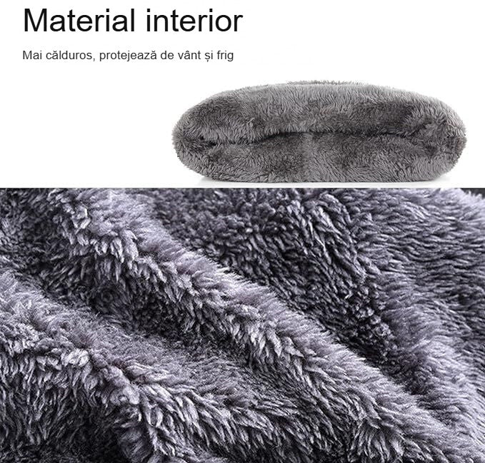Materialul căptușelii din polar, de aproape
