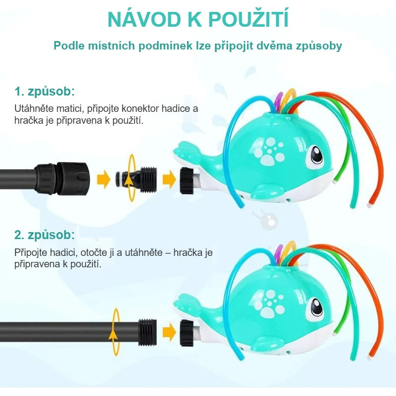 Nastavení proudu vody vodní hračky pomocí tlaku vody