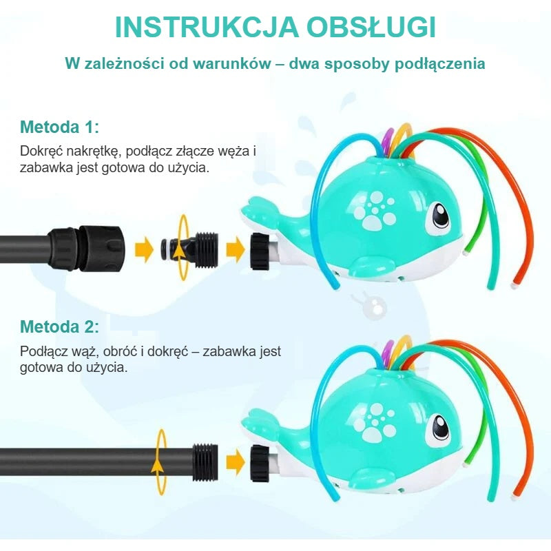 Regulacja strumienia zabawki wodnej ciśnieniem wody
