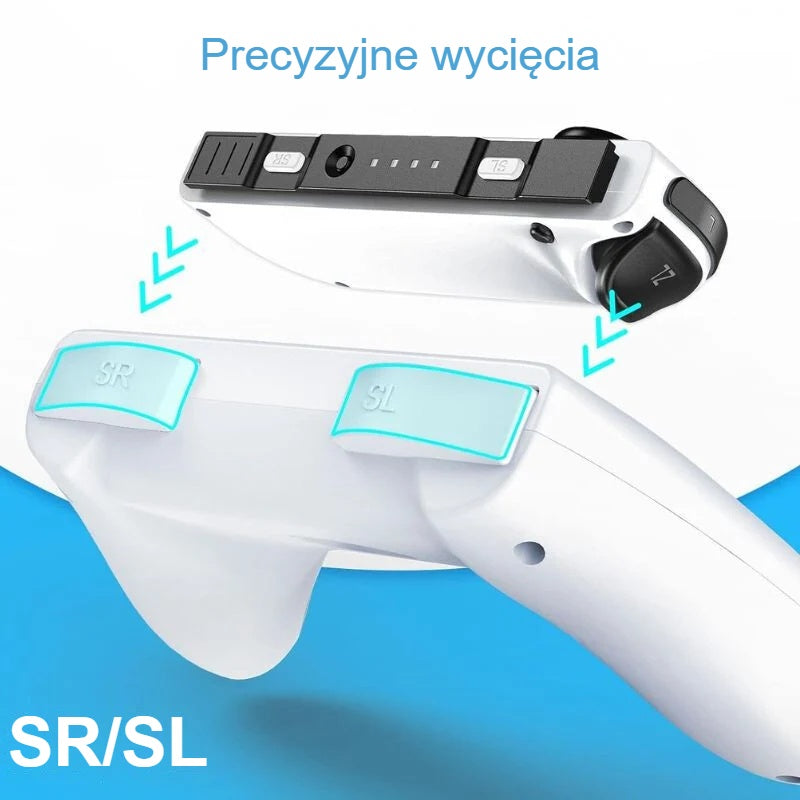 Precyzyjne wycięcie kierownicy Joy-Con przy przyciskach SL i SR