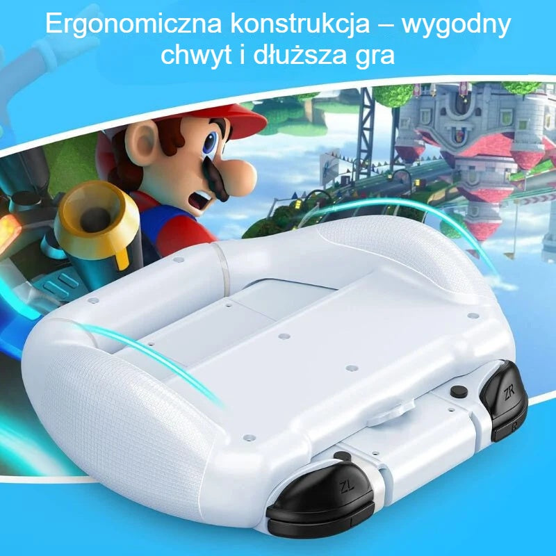 Gumowana powierzchnia chwytu ergonomicznego uchwytu Joy-Con z bliska