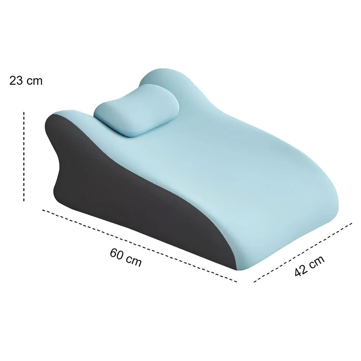 Dimensiunile pernei de relaxare memory foam: 42 × 60 × 23 cm