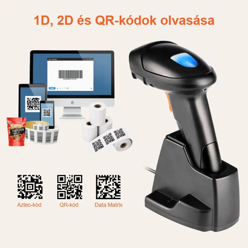 QR-kód olvasása monitorról, telefonról és papírról