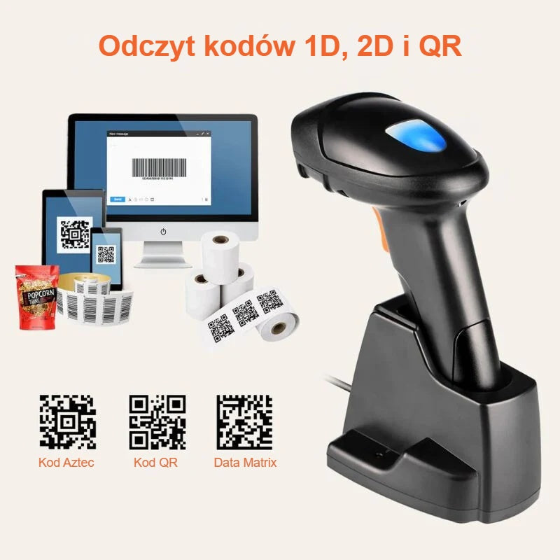 Odczyt kodu QR z monitora, telefonu i papieru