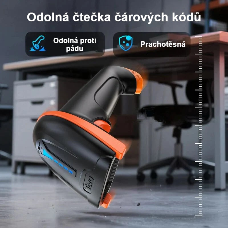 Čtečka čárových kódů Tera L5100Y odolná proti pádu a prachu na tmavém pozadí