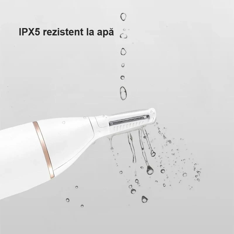 Trimmer pentru nas rezistent la apă IPX5, cu picături de apă