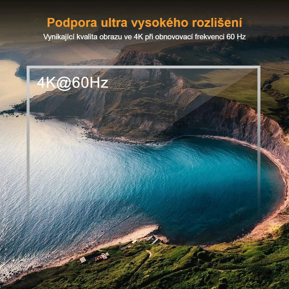 Obraz 4K 60 Hz s mořskou krajinou, podpora ultra vysokého rozlišení