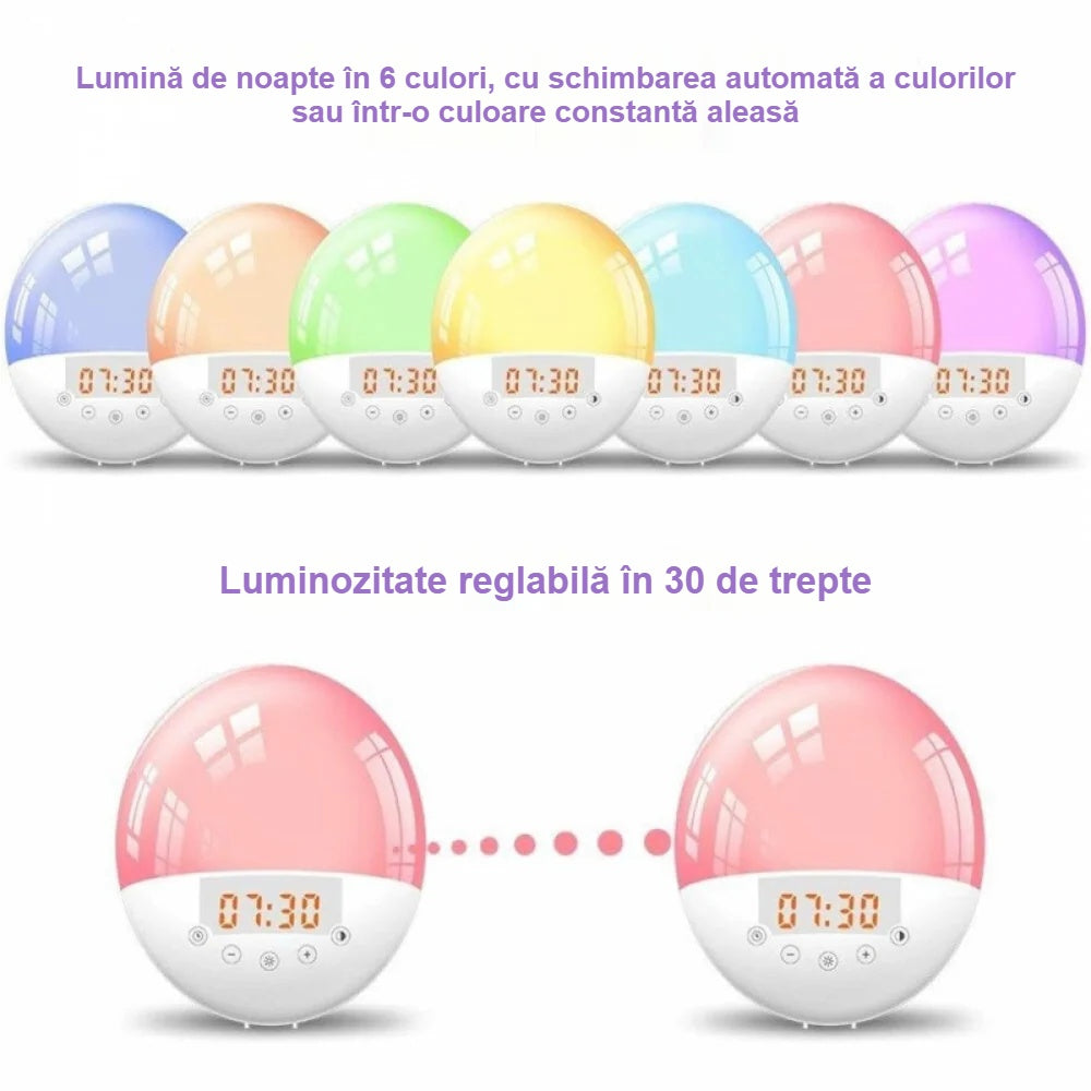 Lumina de noapte în 6 culori și cele 30 de trepte de luminozitate
