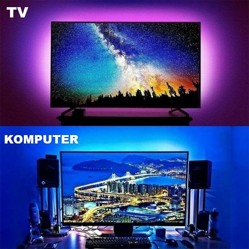 Podświetlenie LED za telewizorem i monitorem komputera