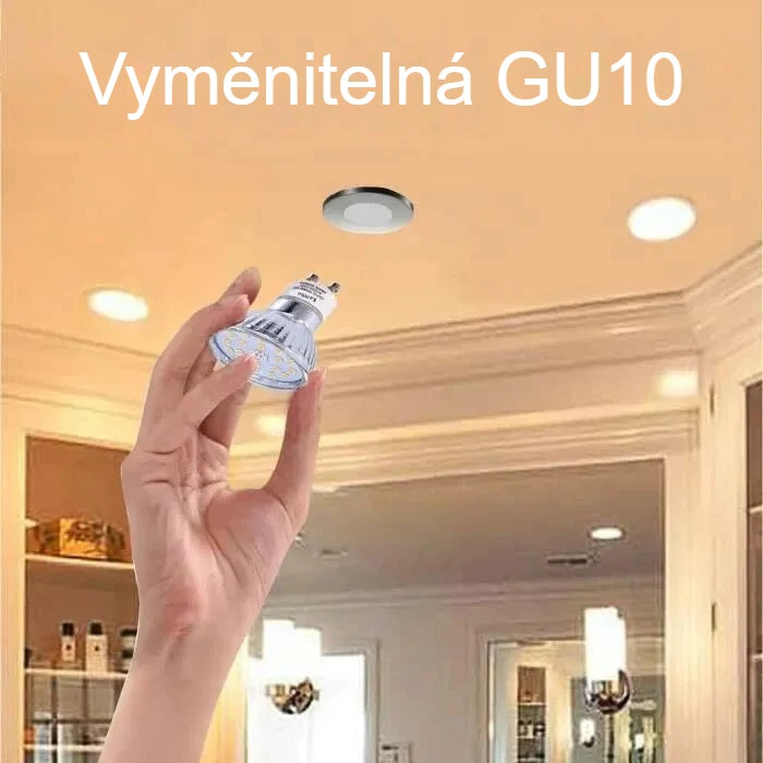 Výměna LED žárovky GU10 ve vestavném bodovém světle