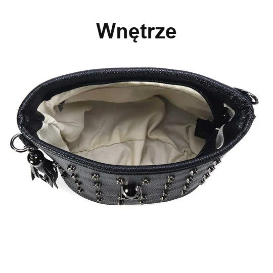 Wnętrze torebki damskiej z kieszeniami