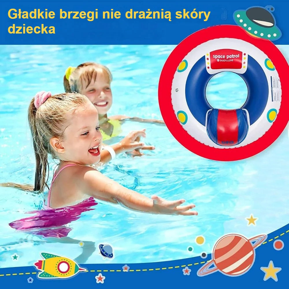Zbliżenie na gładkie, delikatne dla skóry krawędzie koła do pływania