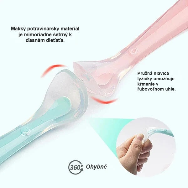 Ohýbateľná silikónová hlavica na kŕmenie v akomkoľvek uhle