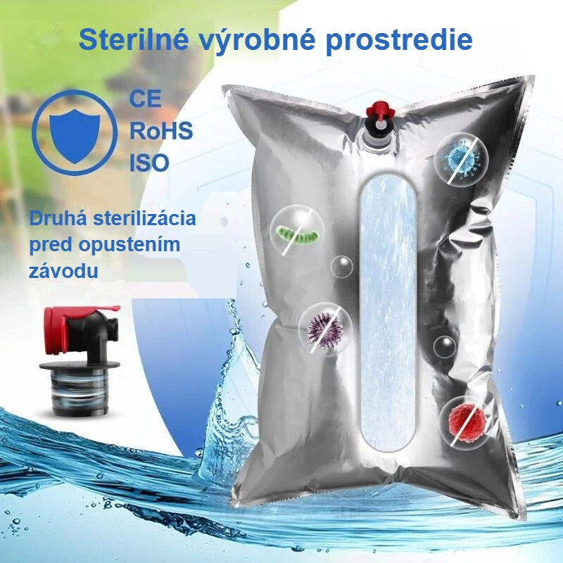 Sterilné výrobné prostredie vakov na vodu