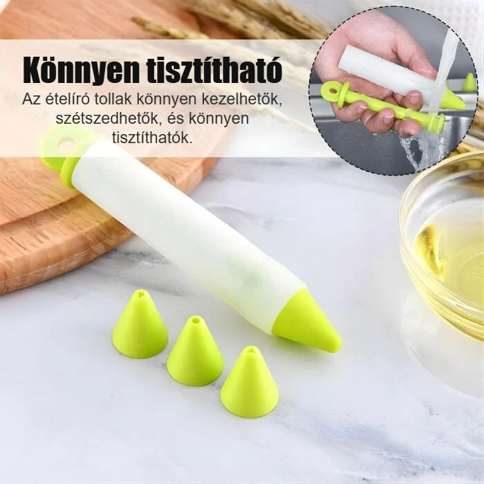 Szétszedhető tortadíszítő toll, könnyen tisztítható részekkel