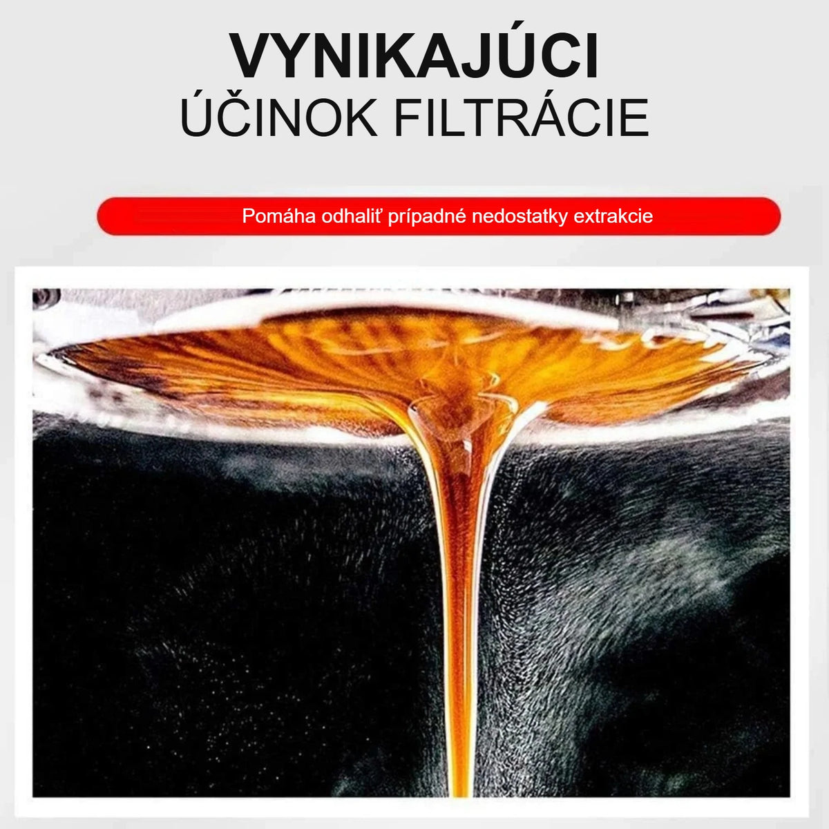 Sitko bezodného portafiltra zospodu s rovnomerným prietokom espressa