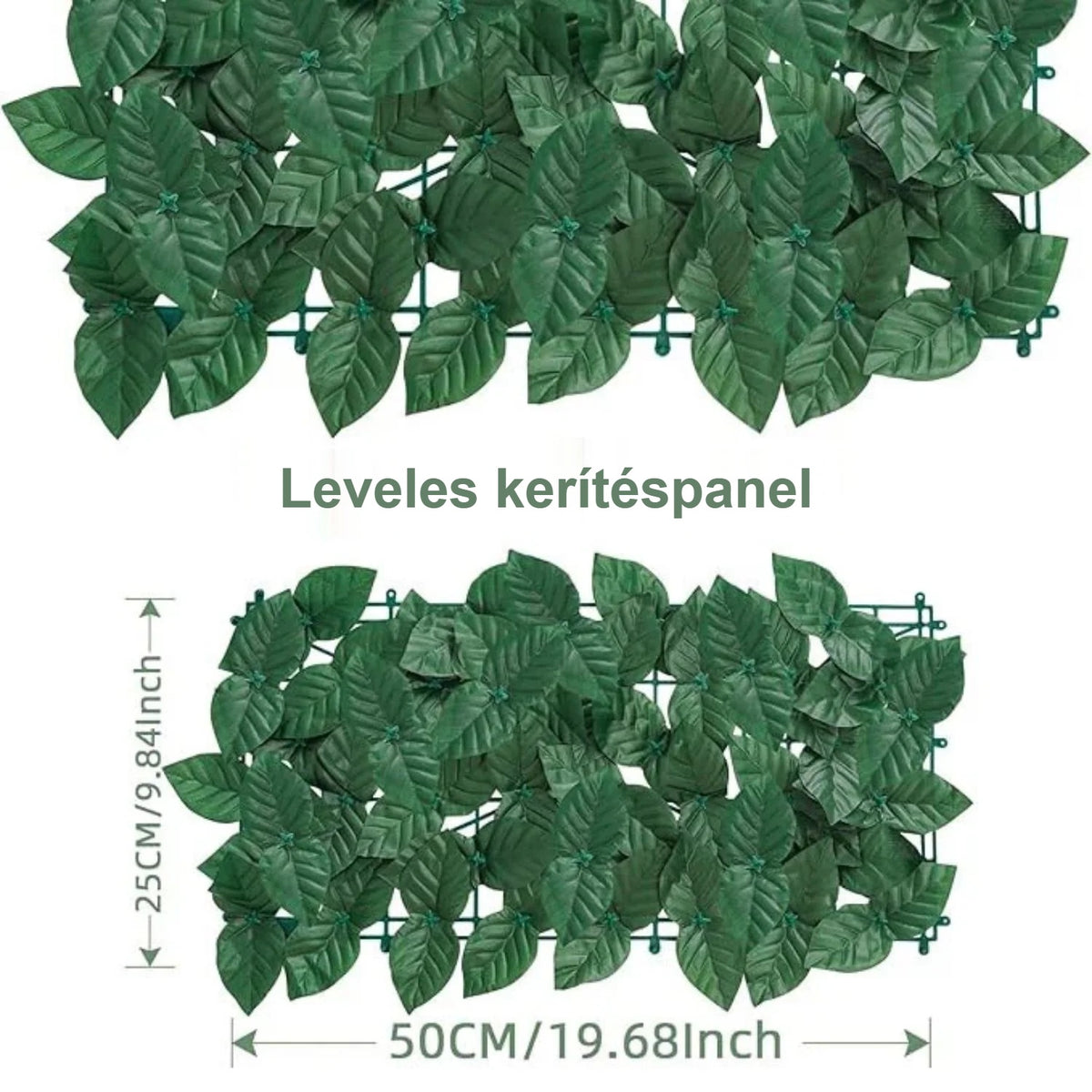 Kerítésborító panel méretei: 25 × 50 cm