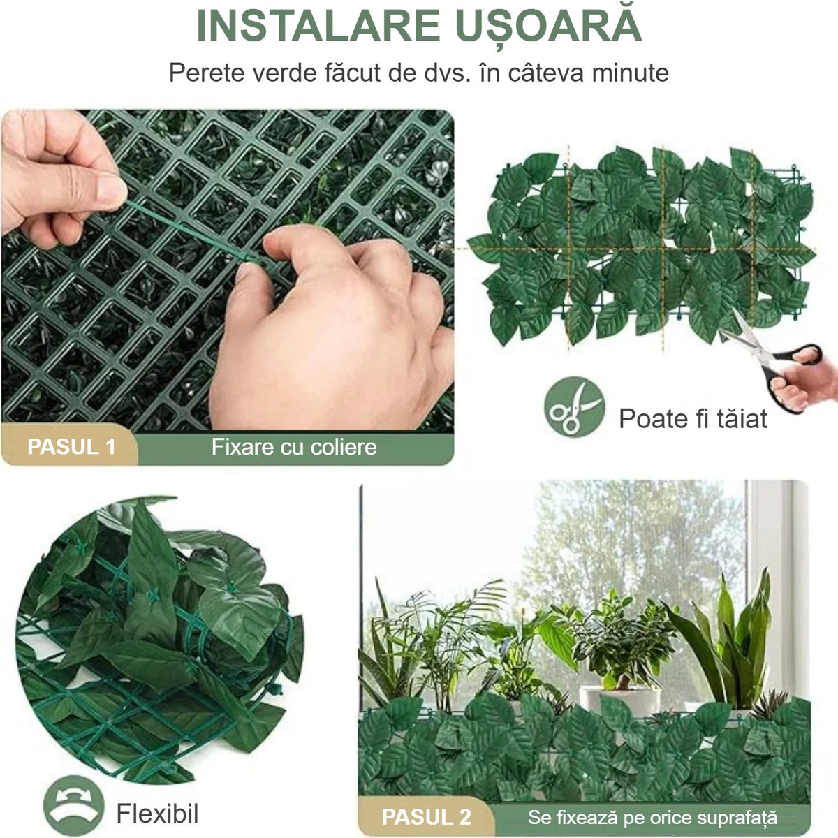 Pașii de montare a panoului pentru gard cu coliere de plastic