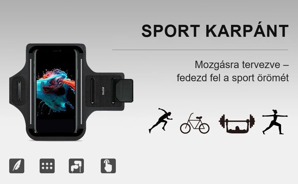 Sport telefontartó karpánt futáshoz, kerékpározáshoz és edzéshez