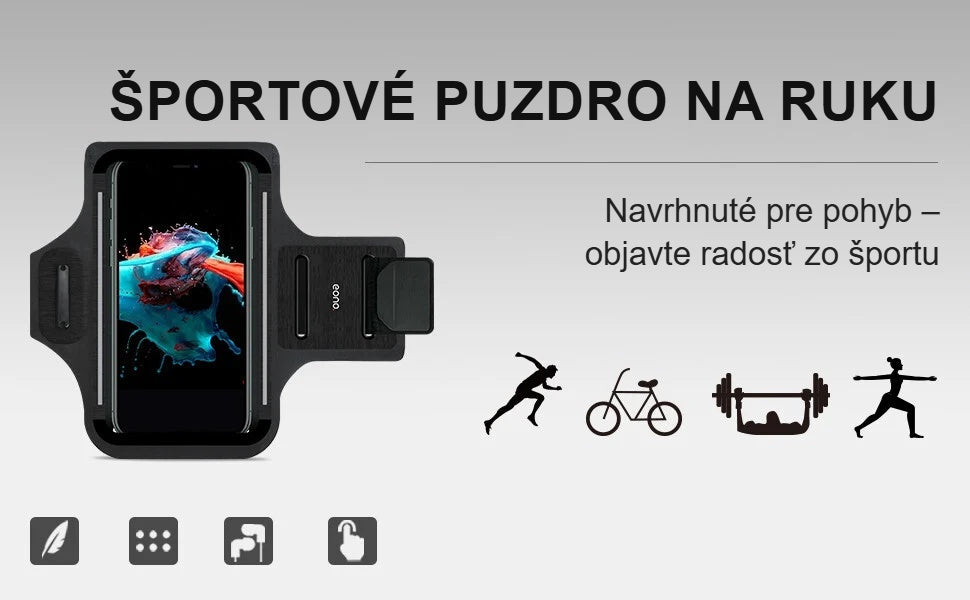 Športové puzdro na mobil na ruku na beh, bicyklovanie a tréning
