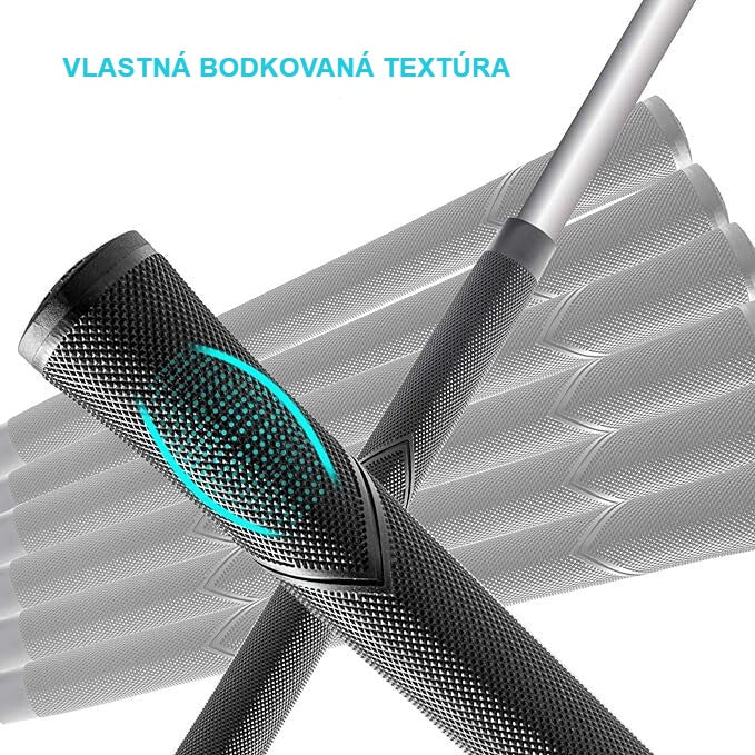 Protišmyková bodkovaná textúra gripu na golfovú palicu zblízka