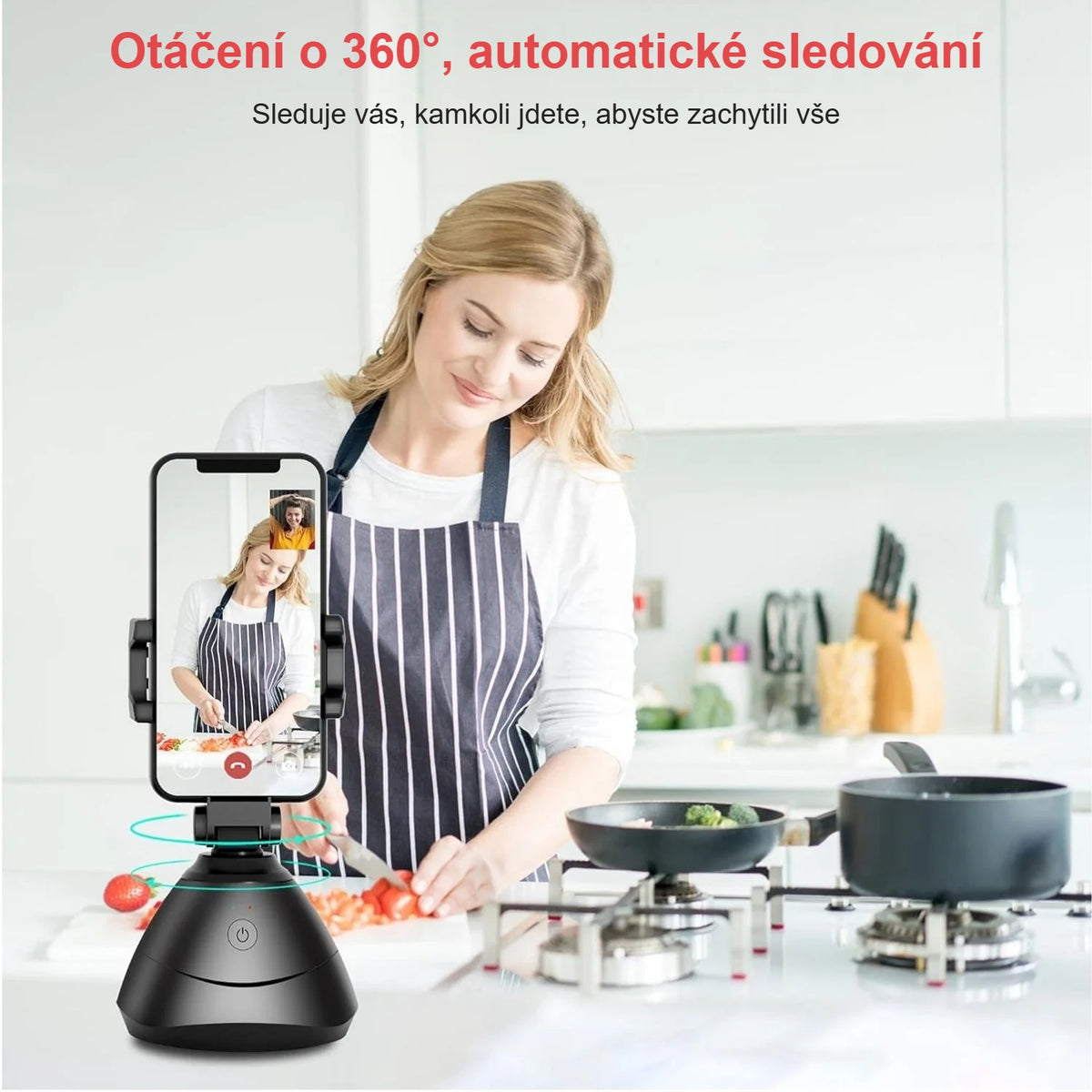 Automatické sledování 360° při vaření v kuchyni