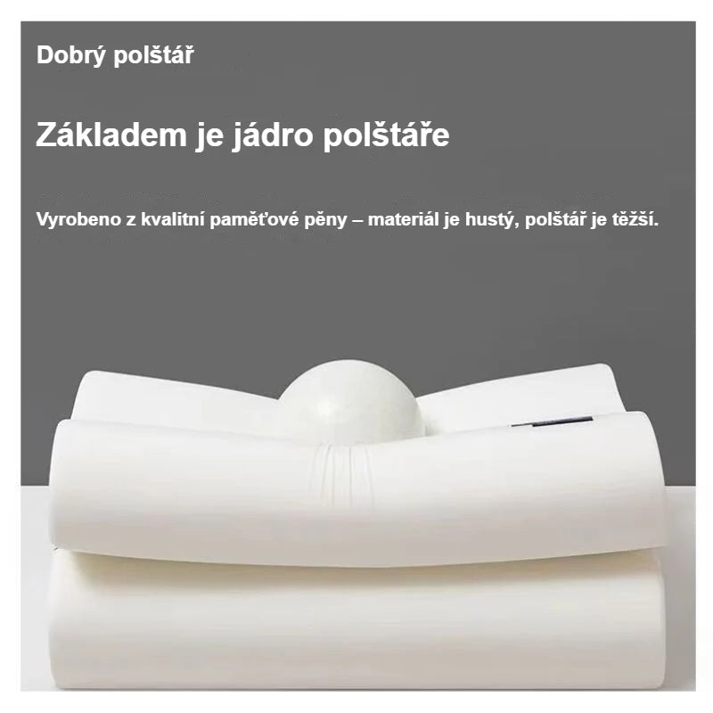 Jádro polštáře z paměťové pěny s promáčknutím od koule
