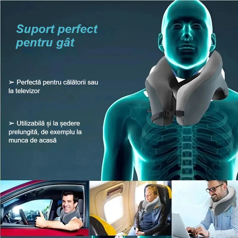 Perna din spumă cu memorie susține gâtul în timpul cititului