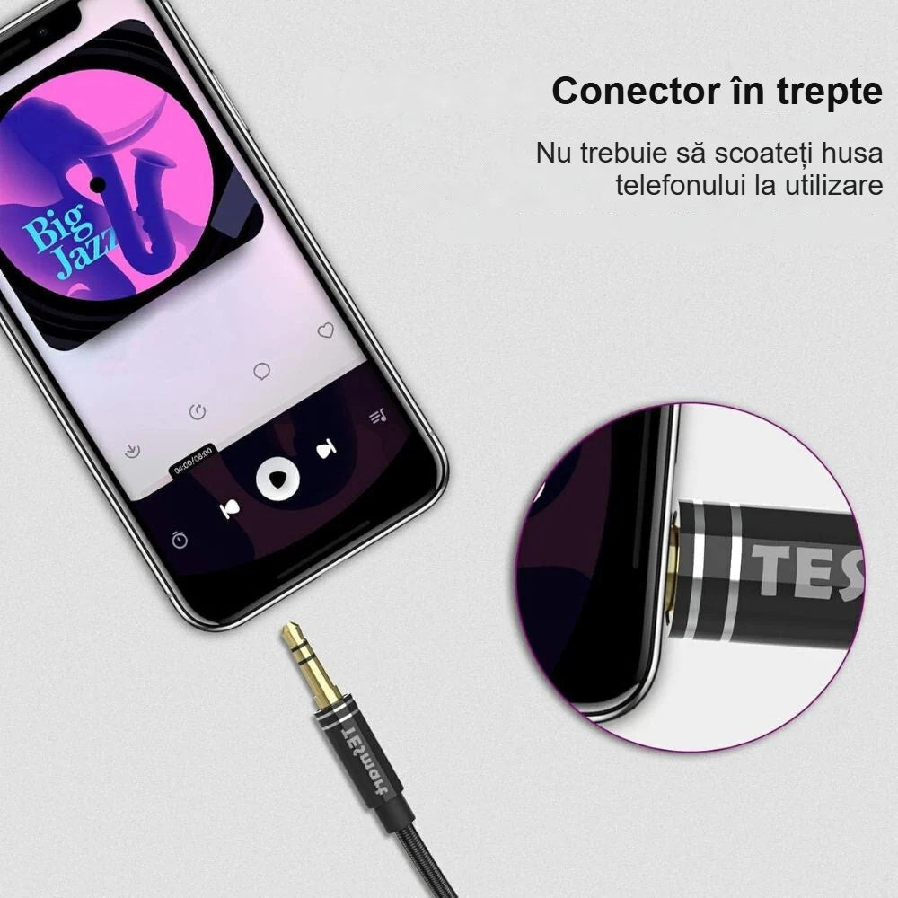 Mufa în trepte a prelungitorului jack se poate folosi și cu husa telefonului