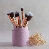 Make-up Pinsel Set 15-teilig mit Halter – weiche Synthetikborsten, für Gesicht, Augen und Lippen