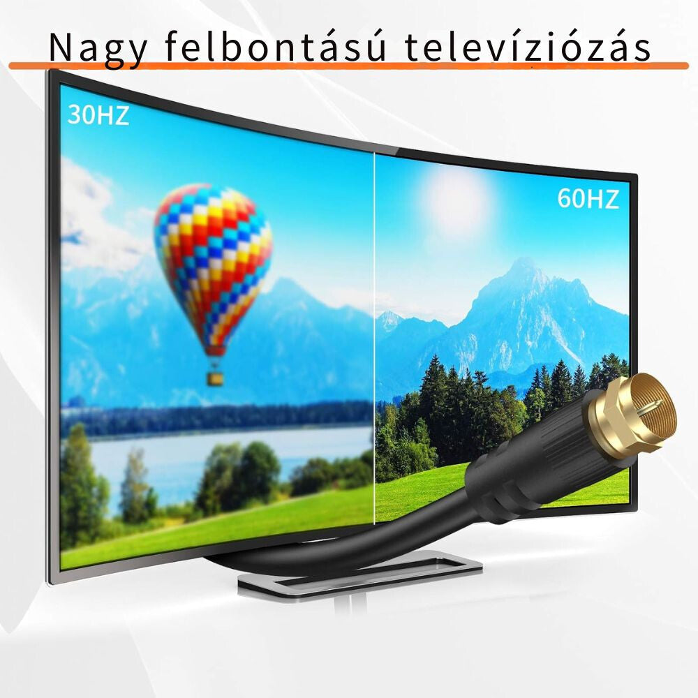 Tesmart Koaxial-TV/SAT-Kabel Stecker–Stecker RG59 75 Ω 2 m Vergoldet