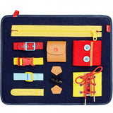 Montessori Lerntafel 1–4 Jahre – Anziehen üben: Knöpfe, Reißverschluss, Schnalle, Schnürung, Teaisiy