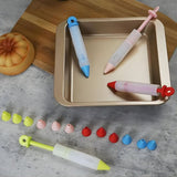 Dekorierstift Silikon, 4 Stück – Garnierstift für Schokolade, Gebäck und Desserts, Homut
