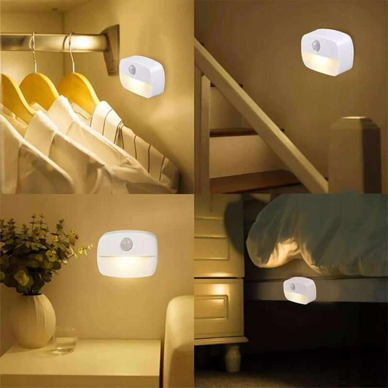 2 Stück Elemes LED Wandleuchte – Bewegungsmelder, Kabellos