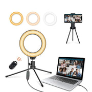 Jeemak PC50 kruhové světlo s držákem - LED selfie lampa s držákem na telefon