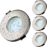 Vstavané LED bodové svietidlo 4 ks, GU10 6W – IP44 do kúpeľne, stropné podhľadové svietidlo, Kambo
