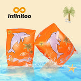 Schwimmflügel für Kinder mit Delfinmotiv – 2 Stück, 15 x 25 cm, PVC mit Doppelluftkammer, 3-6 Jahre