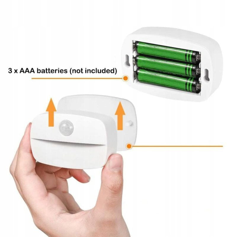 2 Stück Elemes LED Wandleuchte – Bewegungsmelder, Kabellos