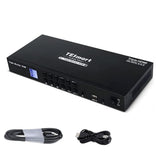 HDMI KVM prepínač 4 PC 3 monitory, 4K 60Hz – zdieľanie USB a zvuku, EDID, ovládač, TESmart