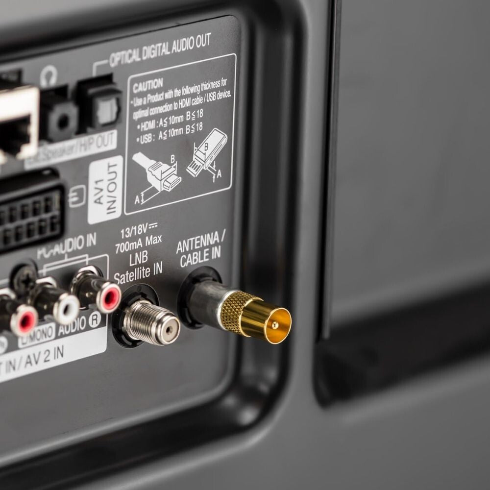 Tesmart RG59 Koaxial-TV/SAT-Kabel – 75 Ohm, 90° gewinkelter Stecker mit Verlängerung
