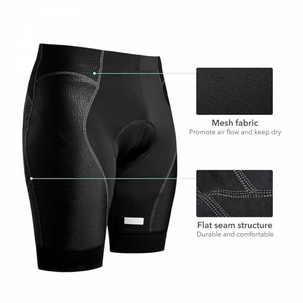 JIKKO 4D Herren Fahrrad- und Radsporthose mit Gepolstertem Sitzbereich