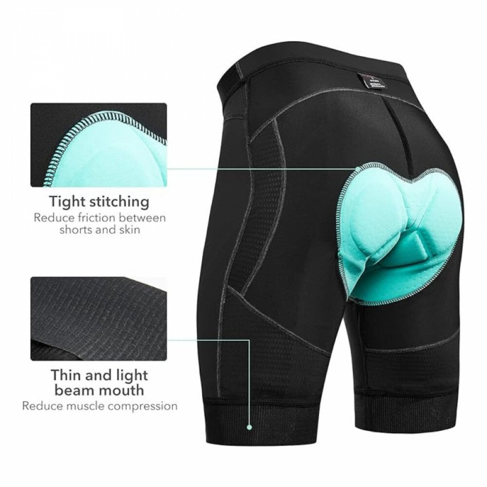 JIKKO 4D Herren Fahrrad- und Radsporthose mit Gepolstertem Sitzbereich