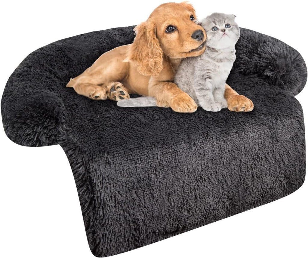 Jollywoods Sofaschoner Hundebett für kleine und mittelgroße Hunde Schwarz