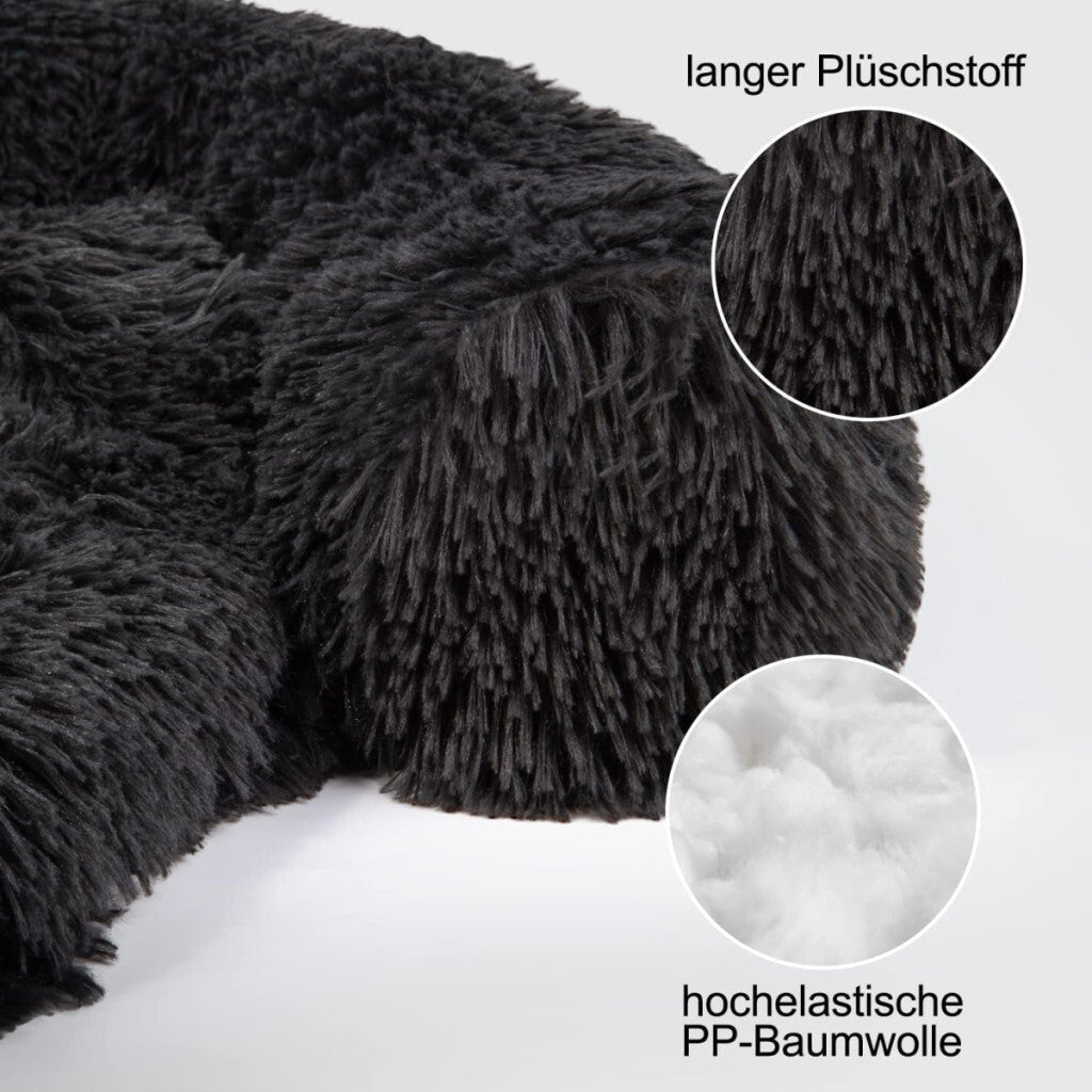 Jollywoods Sofaschoner Hundebett für kleine und mittelgroße Hunde Schwarz