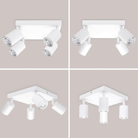 Ketom Drehbare, Verstellbare 4-Richtungs LED Decken-Sportlampe
