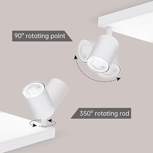 Ketom Drehbare, Verstellbare 4-Richtungs LED Decken-Sportlampe
