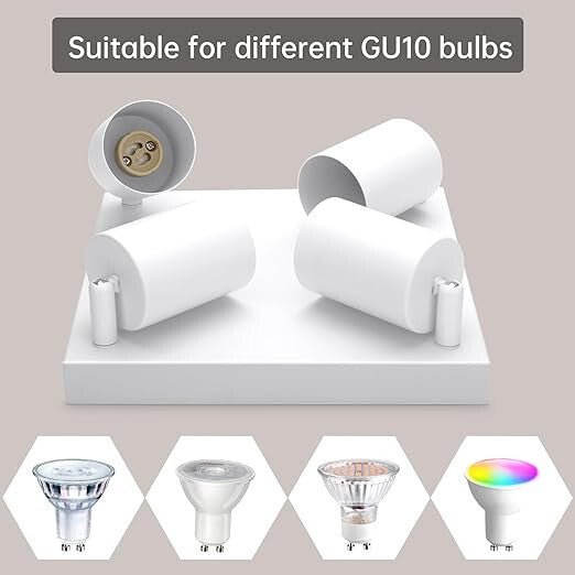 Ketom Drehbare, Verstellbare 4-Richtungs LED Decken-Sportlampe