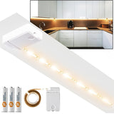 LED-Streifenlampe mit Druckschalter – 90 cm, batteriebetrieben, warmweißes Licht, selbstklebende Beleuchtung