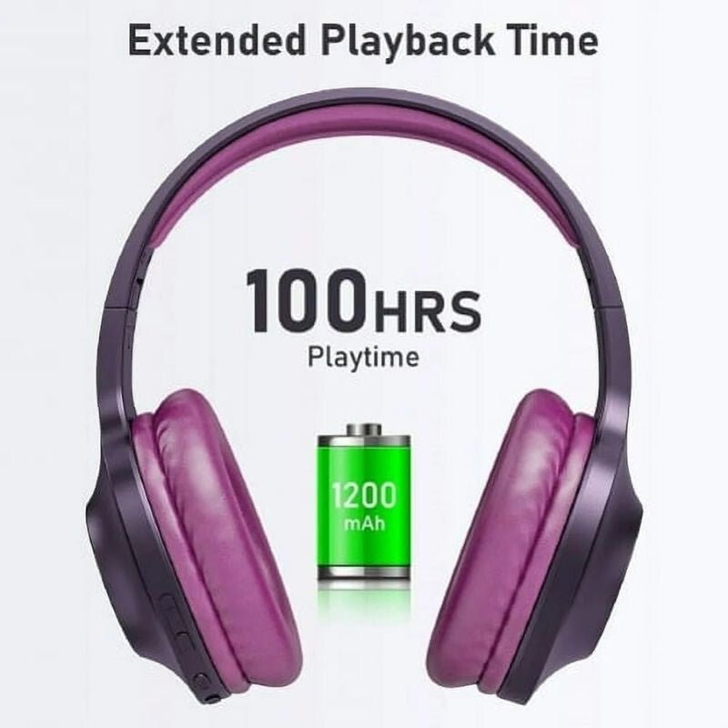 LETSCOM H10 Bluetooth Over-Ear Kopfhörer – Lila, Kabellos