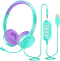 MPOW Kinder-Headset in Minz-Lila – Verstellbarer und bequemer Kopfhörer